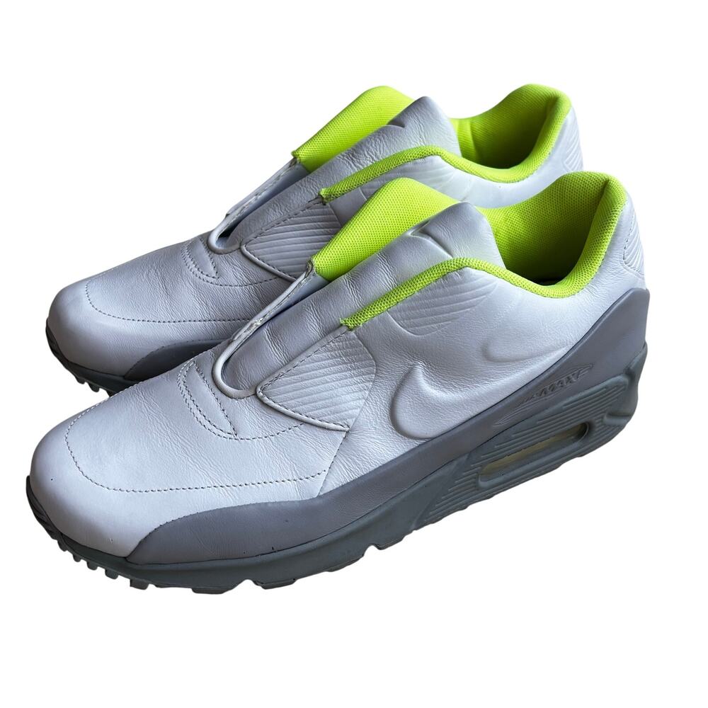 2015 Womens Nike Air Max 90 SP Sacai White & Grey Volt US 9.5 laceless sneakers